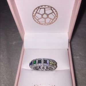 Sterling silver Multi color ring